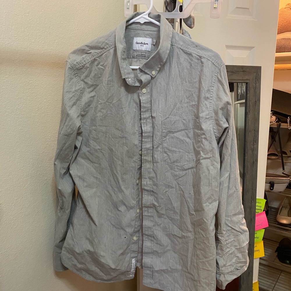 Grey long sleeve dress shirt